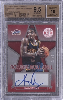 2012-13 Panini Totally Certified #6 Kyrie Irving Rookie Roll Call Autographs Red Rookie Card (#56/79) - BGS GEM MINT 9.5/10 AUTO